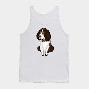 Cute English Springer Spaniel Drawing Tank Top